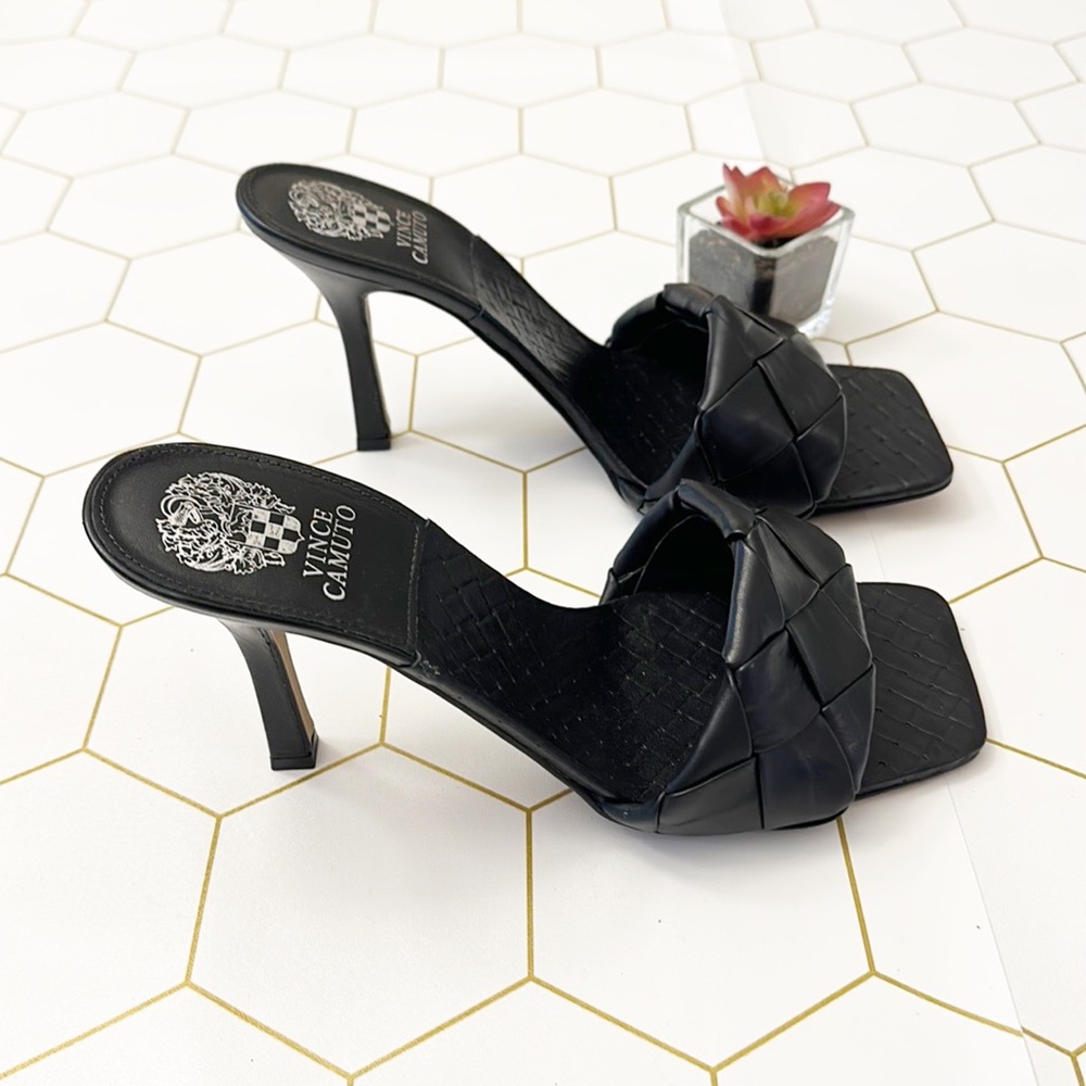 Vince Camuto Black Woven Heels